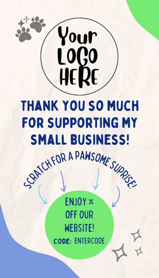 Pet Business Scratch Off Card Template - Digital Product Only