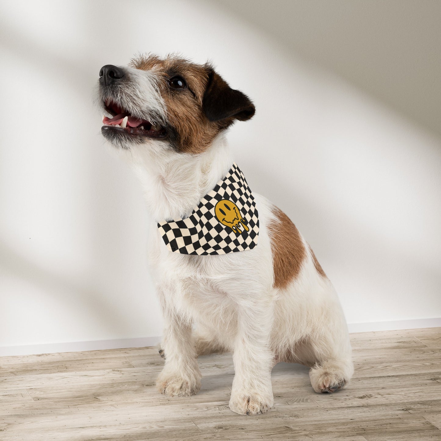 Retro Checkered Bandana Collar