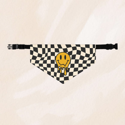 Retro Checkered Bandana Collar