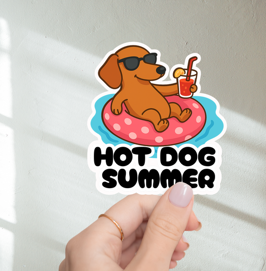 Hot Dog Summer Sticker