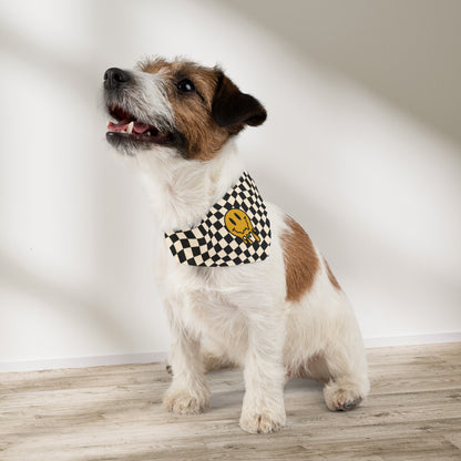 Retro Checkered Bandana Collar