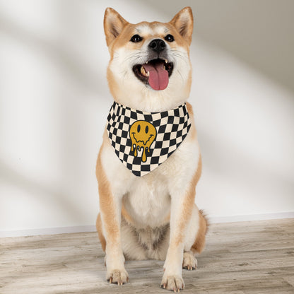 Retro Checkered Bandana Collar