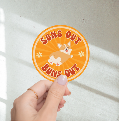 Suns Out Buns Out Sticker